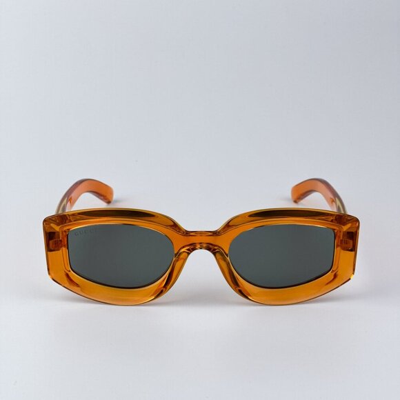 Gucci GG1719S 005 BRAND NEW Sunglasses Orange Grey Women Square - Picture 1 of 10